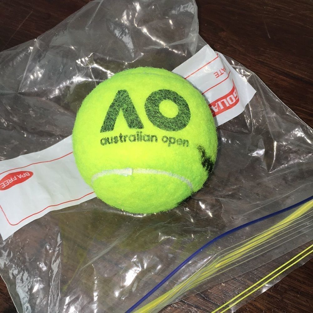 Rod Laver signed autograph Wilson tennis ball from 2018 Australian Open in bag